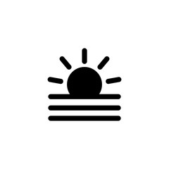 Vector illustration, sunset icon design