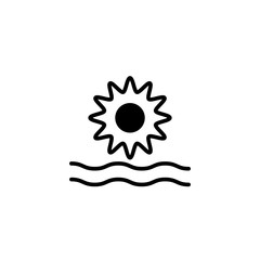 Vector illustration, sunset icon design