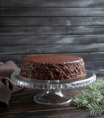 coffee beans in bag on wooden background