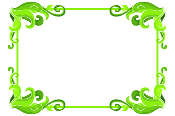 Green flora ornament Frame Border decoration