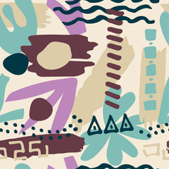seamless repeat pattern with abstract shapes