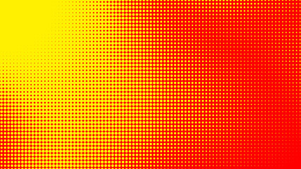 Dots halftone orange yellow color pattern gradient texture with technology digital background. Dots pop art comics with summer background.