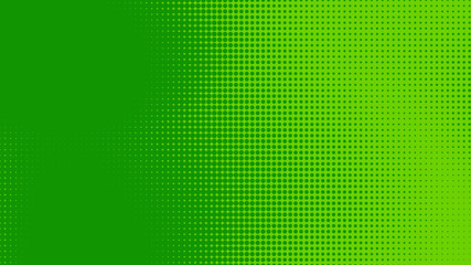 Dots halftone green color pattern gradient texture with technology digital background. Dots pop art comics with nature graphic design.