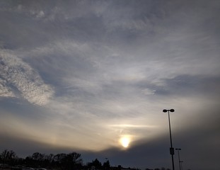 Naklejka premium Light and Dark Sky