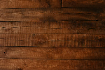 Close up plank wood table floor with natural pattern texture. Wooden board background with copy...