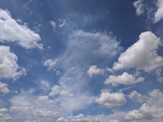 White Clouds in Blue Sky 