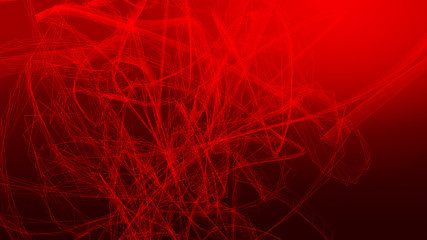 The network error red wave dark background. Abstract technology big data digital background. 3d rendering.