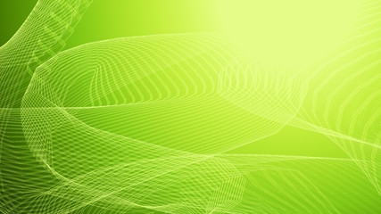 Dot green wave light screen gradient texture background. Abstract technology big data digital background. 3d rendering.