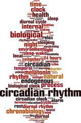 Obraz premium Circadian rhythm word cloud