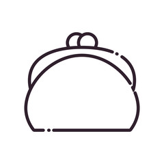 Isolated purse line style icon vector design