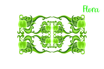 Green flora ornament decoration