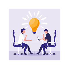 businessmen in meeting , planning and marketing research