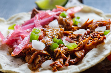 Cochinita Pibil Tacos, Mexican Slow Roasted Marinated Pork