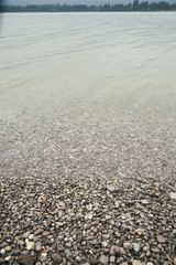 Pebbles inside a body of water