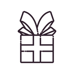 Gift line style icon vector design