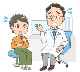 診察 病院 イラスト 人物 医者 医師 診断 診療