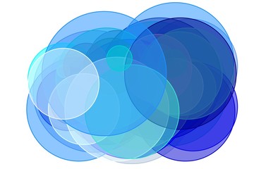 Abstract blue circles illustration background