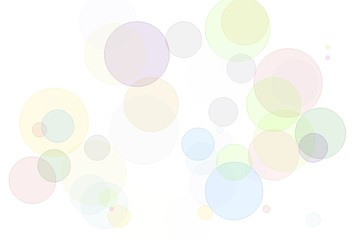 Abstract blue pink grey white yellow green red violet circles il