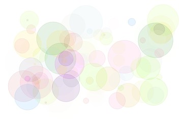 Abstract blue pink grey white yellow green red violet circles il