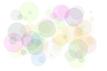 Abstract blue pink grey white yellow green red violet circles il
