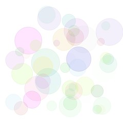 Abstract blue pink grey white yellow green red violet brown circ