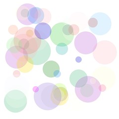 Abstract blue pink grey white yellow green red violet brown circ