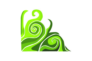 Green flora ornament decoration
