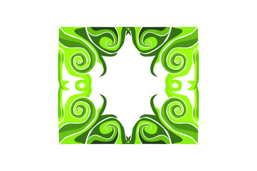 Green flora ornament frame decoration
