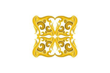 Gold flora ornament decoration