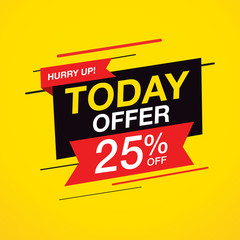 Today, Sale, special offer tag, price tags, Sales Label, banner, Vector illustration.