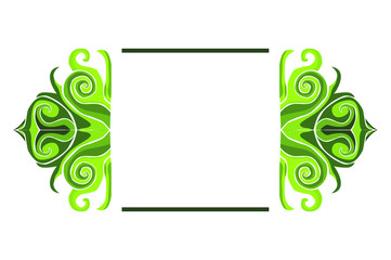Green flora ornament border decoration