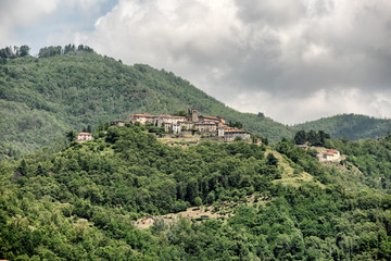 Fototapeta na wymiar View from Barga Italy