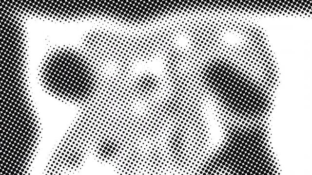 Half tone of many dots, computer generated abstract background, 3D rendering simple backdrop with optical illusion effect