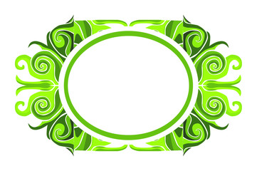 Green flora ornament Baroque mirror decoration