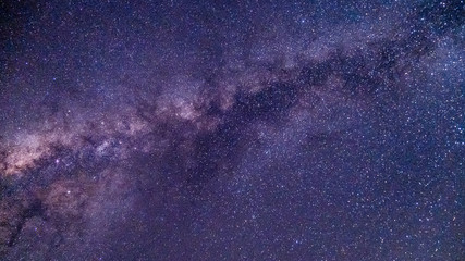 Stars and the Milky Way in the dark night sky are very beautiful.