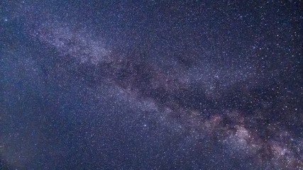Stars and the Milky Way in the dark night sky are very beautiful.