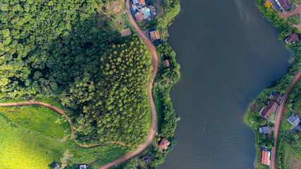 Rio dos cedros lake south brazil 