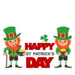 Cartoon leprechauns with the inscription 