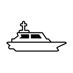 rescue boat on white background