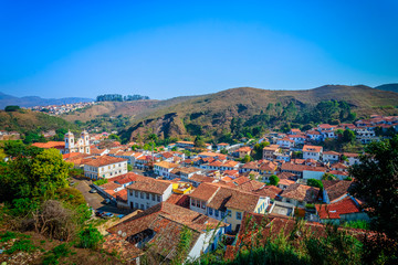 Fototapeta na wymiar View of old town Ouro Preto at Minas Gerais province, Brazil