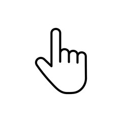 Hand cursor icon isolated on white background. Hand click icon. Finger pointer isolated vector