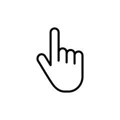 Hand cursor icon isolated on white background. Hand click icon. Finger pointer isolated vector