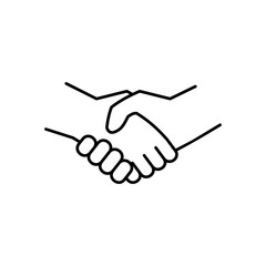 Business handshake. Handshake icon vector. contract agreement. Handshake. Deal. Done. partnership icon