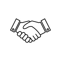 Business handshake. Handshake icon vector. contract agreement. Handshake. Deal. Done. partnership icon