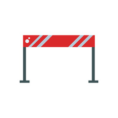Isolated construction barrier flat style icon vector design