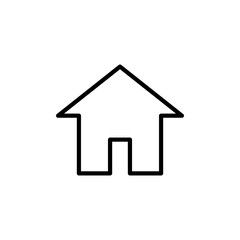 Home icon isolated on white background. House vector icon. Address