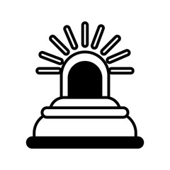 safety siren in white background