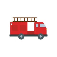 fire truck flat style icon vector design