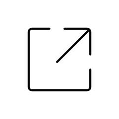 External link symbol vector icon. Link icon isolated on white background. Link vector icon. Hyperlink chain symbol