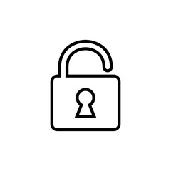 Lock icon isolated on white background. Encryption icon. Security symbol. Secure. Private